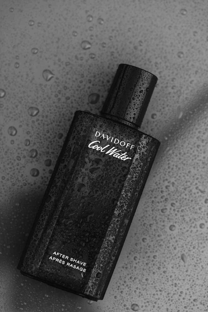 black and white product photography of Davidoff by Sherin Mathew
